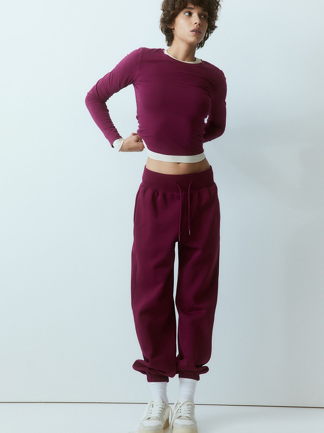 

H&M Women Cotton Joggers, Purple