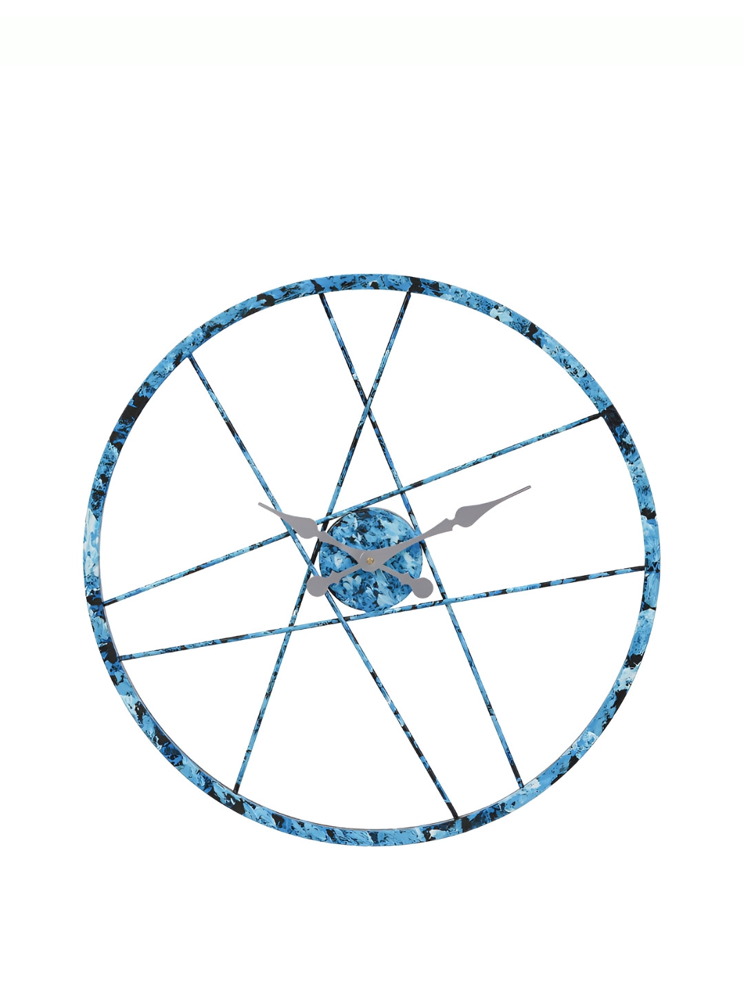 

Ancient Clock Makers Black & Blue Printed Round Shaped Contemporary Wall Clock