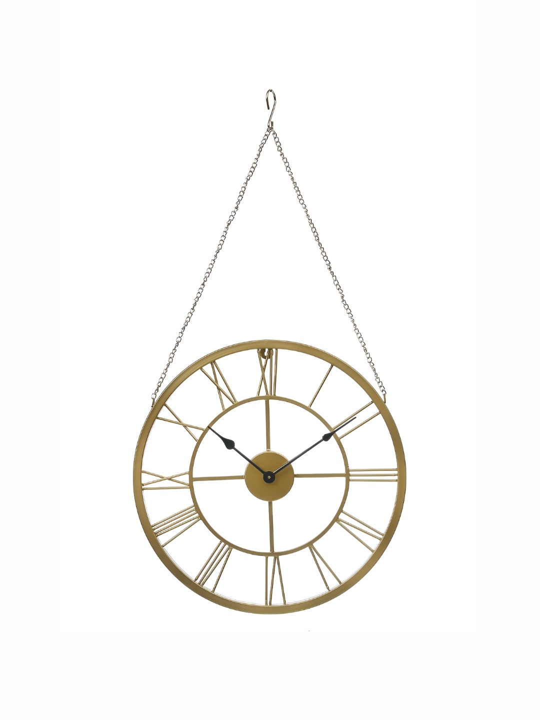 

Ancient Clock Makers Gold Toned Round Traditional Wall Clock
