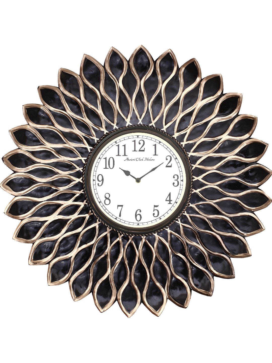 

Ancient Clock Makers Black & Gold Toned Printed Round Contemporary Wall Clock