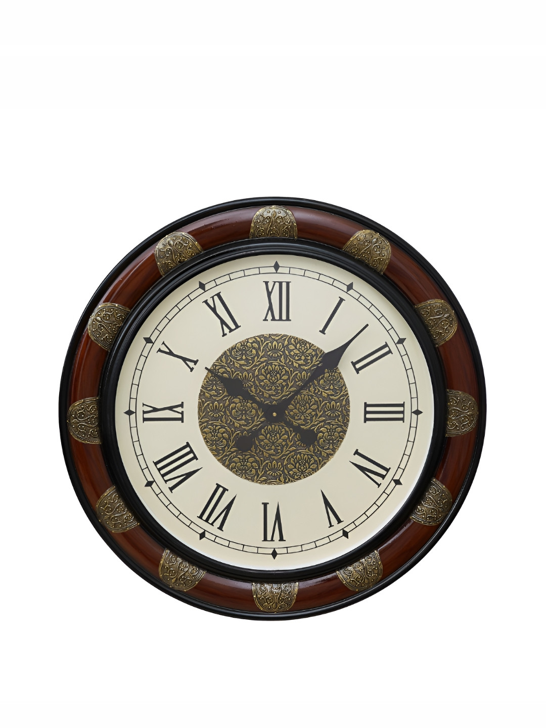 

Ancient Clock Makers Brown Textured Round Traditional Analogue Wall Clock