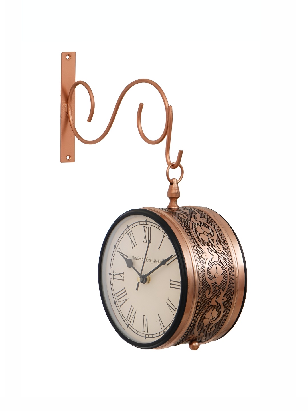 

Ancient Clock Makers Copper Toned Traditional Wall Clock