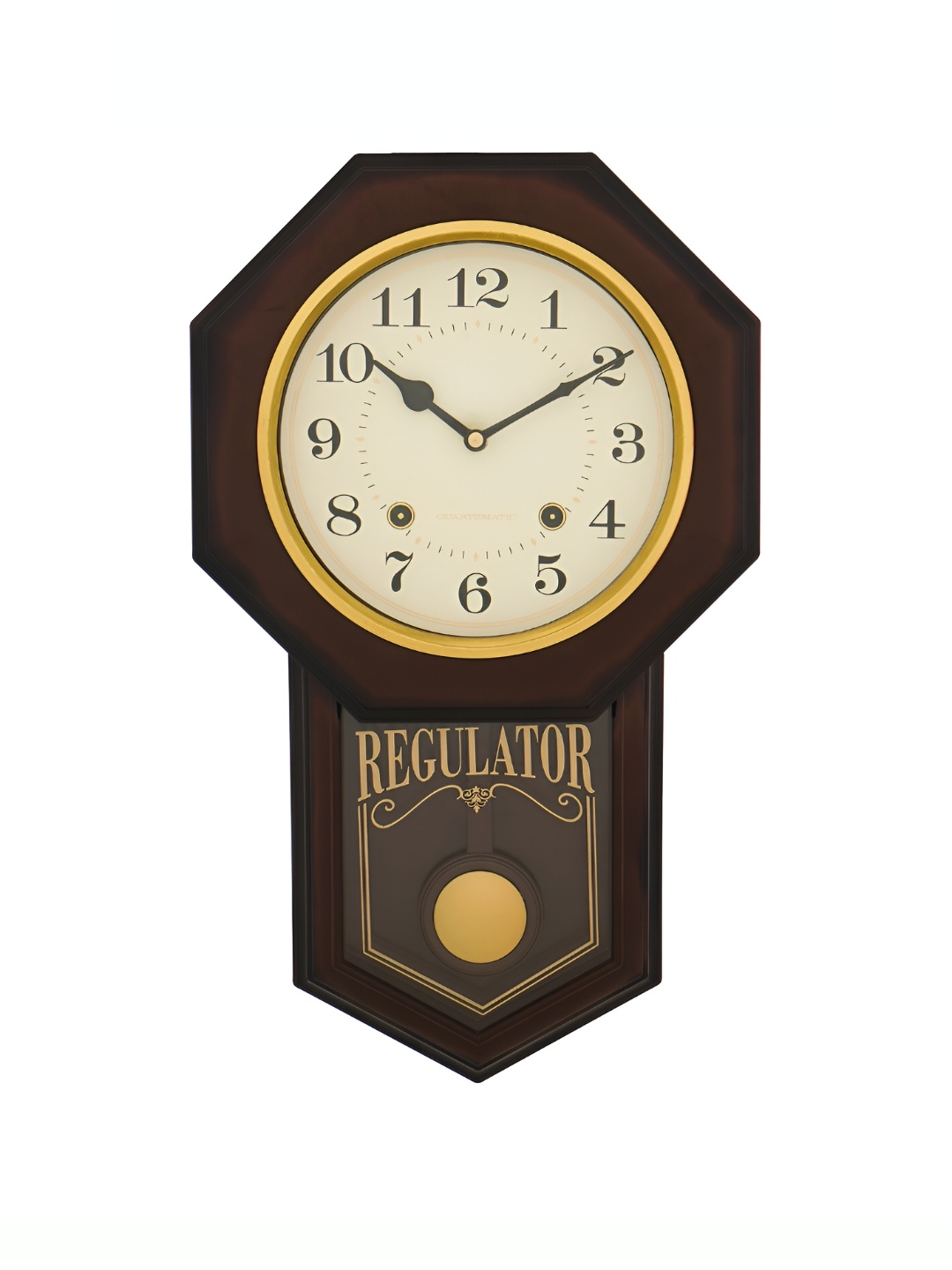 

Ancient Clock Makers Brown Pendulum Traditional Wall Clock