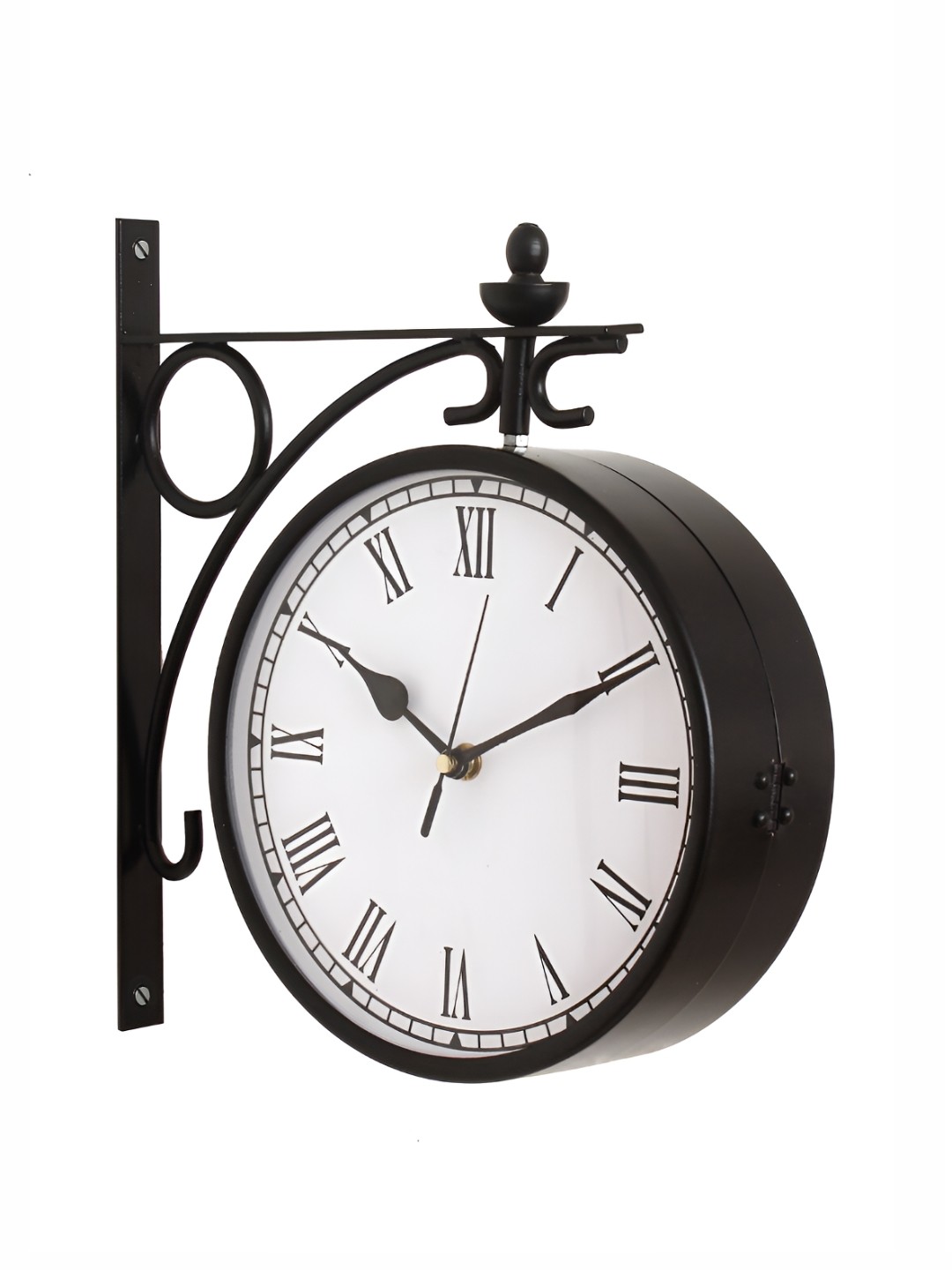 

Ancient Clock Makers Black Solid Round Traditional Analogue Wall Clock