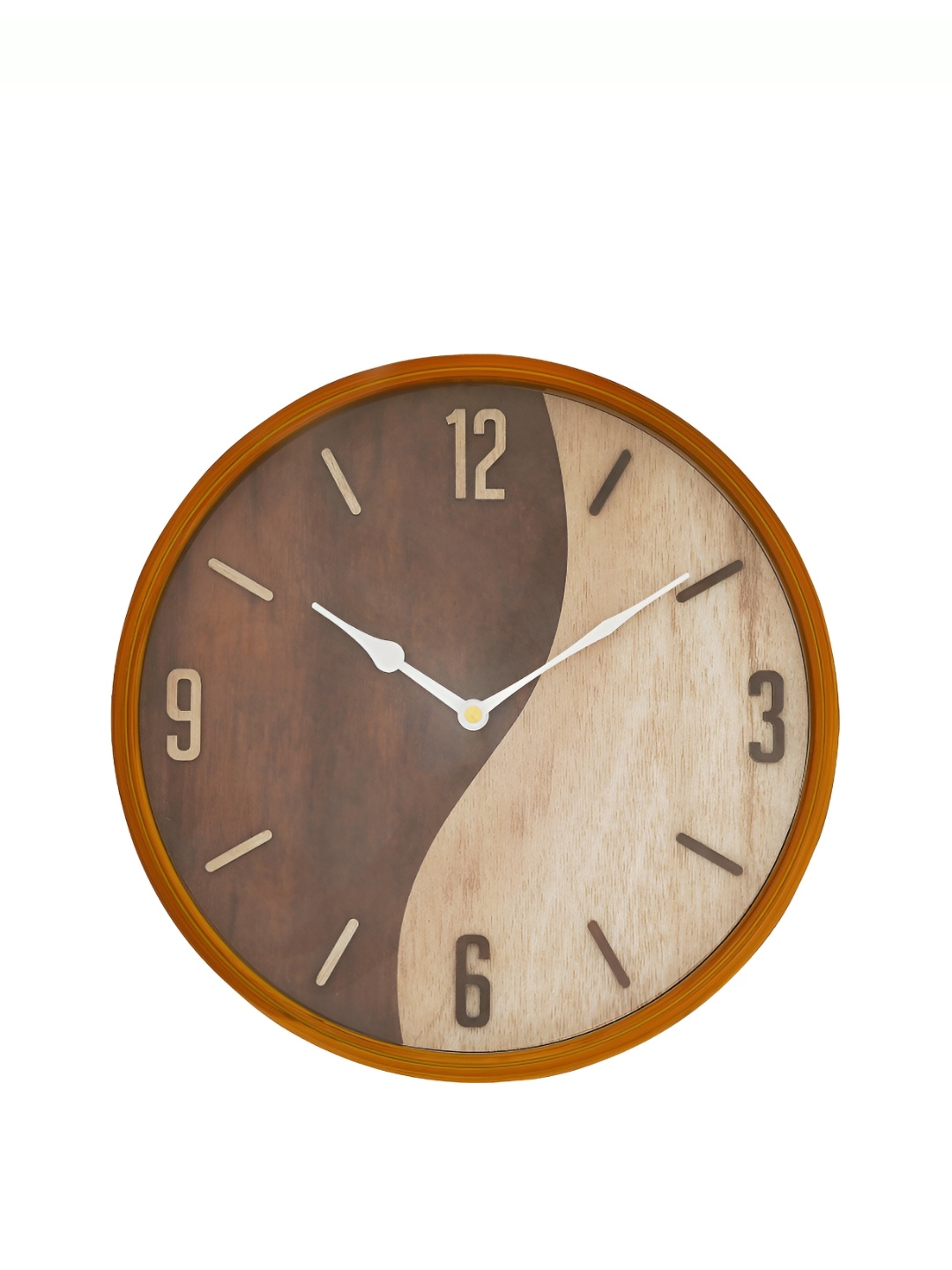 

Ancient Clock Makers Brown & Beige Round Shaped Contemporary Wall Clock