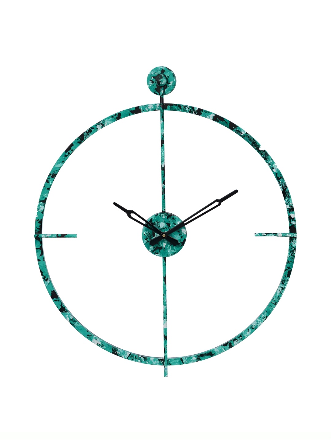 

Ancient Clock Makers Black & Green Textured Round Contemporary Wall Clock