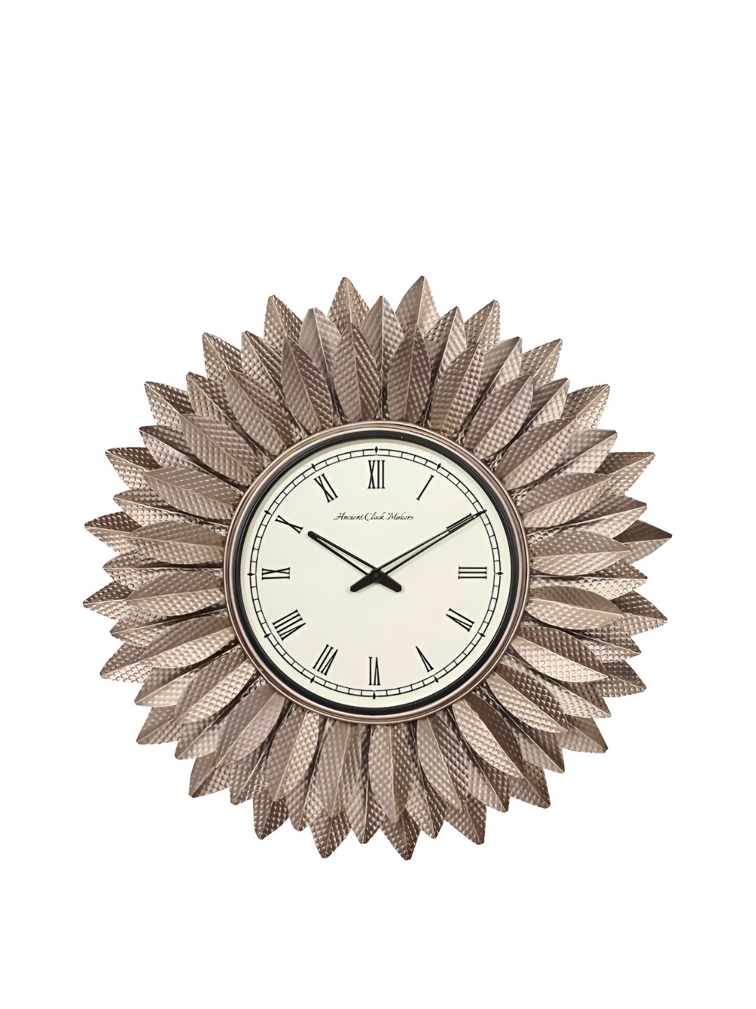 

Ancient Clock Makers Copper Toned & Beige Textured Round Contemporary Wall Clock