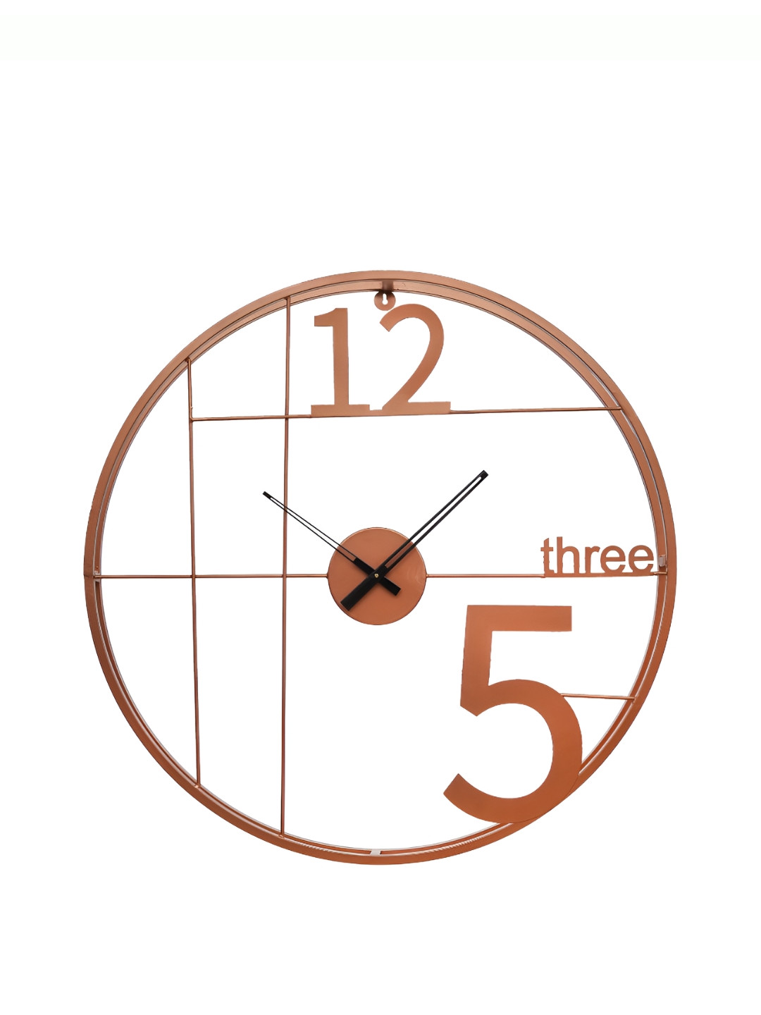 

Ancient Clock Makers Copper-Toned & White Printed Round Contemporary Wall Clock