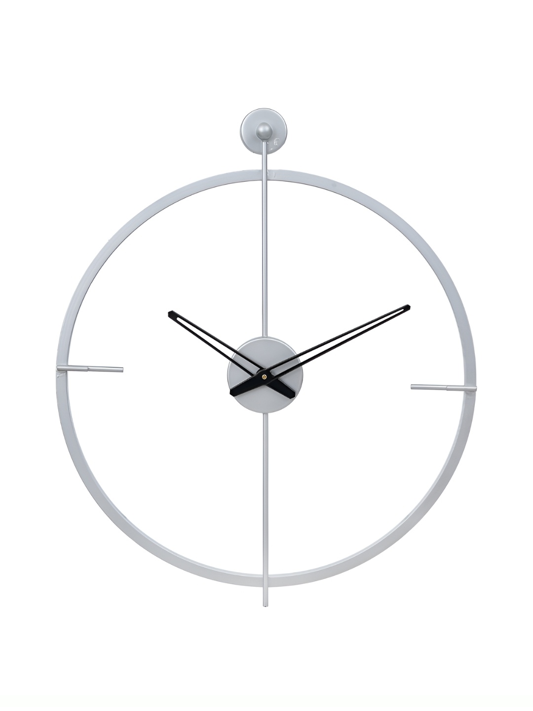 

Ancient Clock Makers Silver-Toned Traditional Spherical Wall Clock