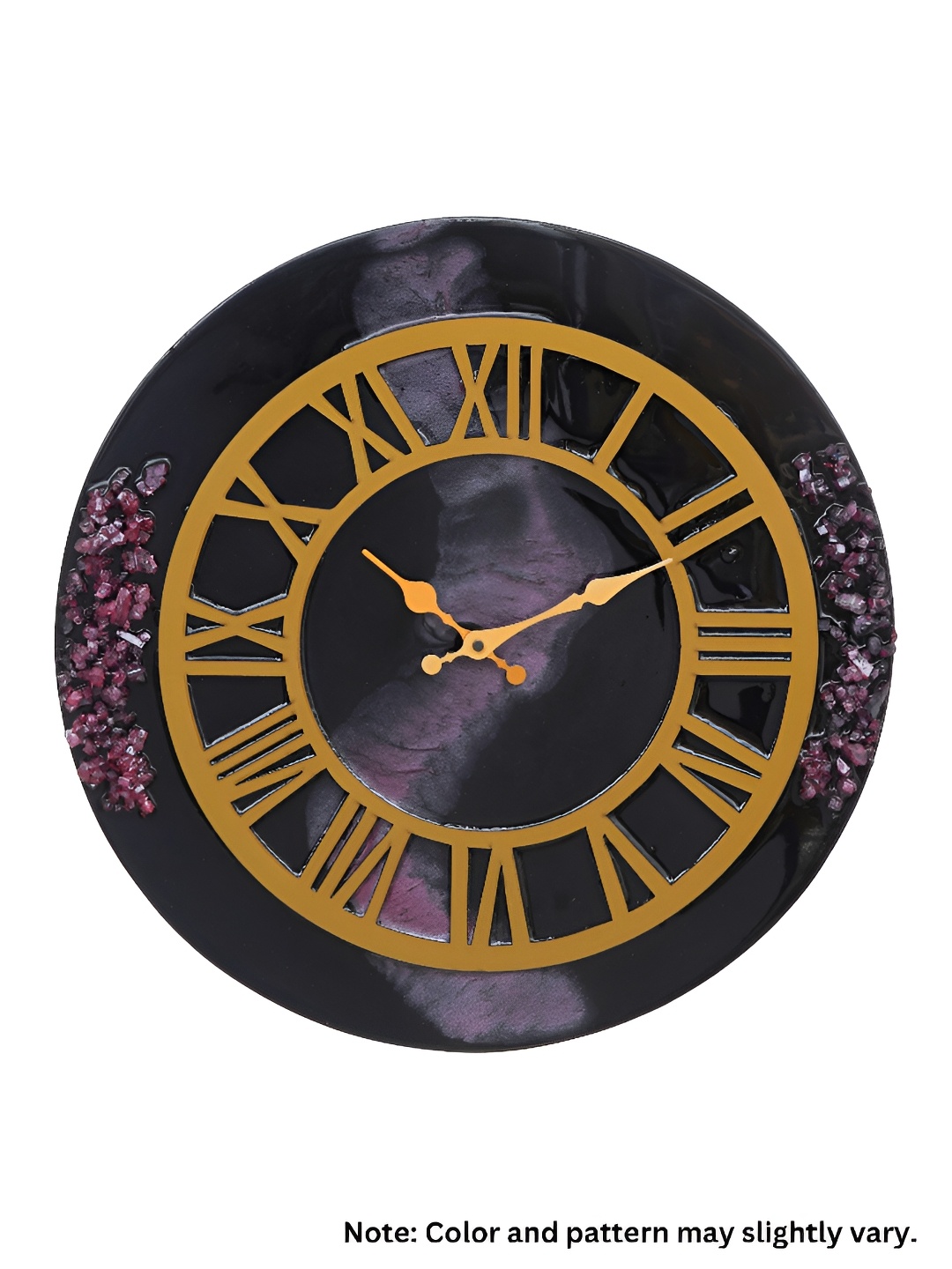 

Ancient Clock Makers Pink & Black Textured Round Shaped Contemporary Wall Clock