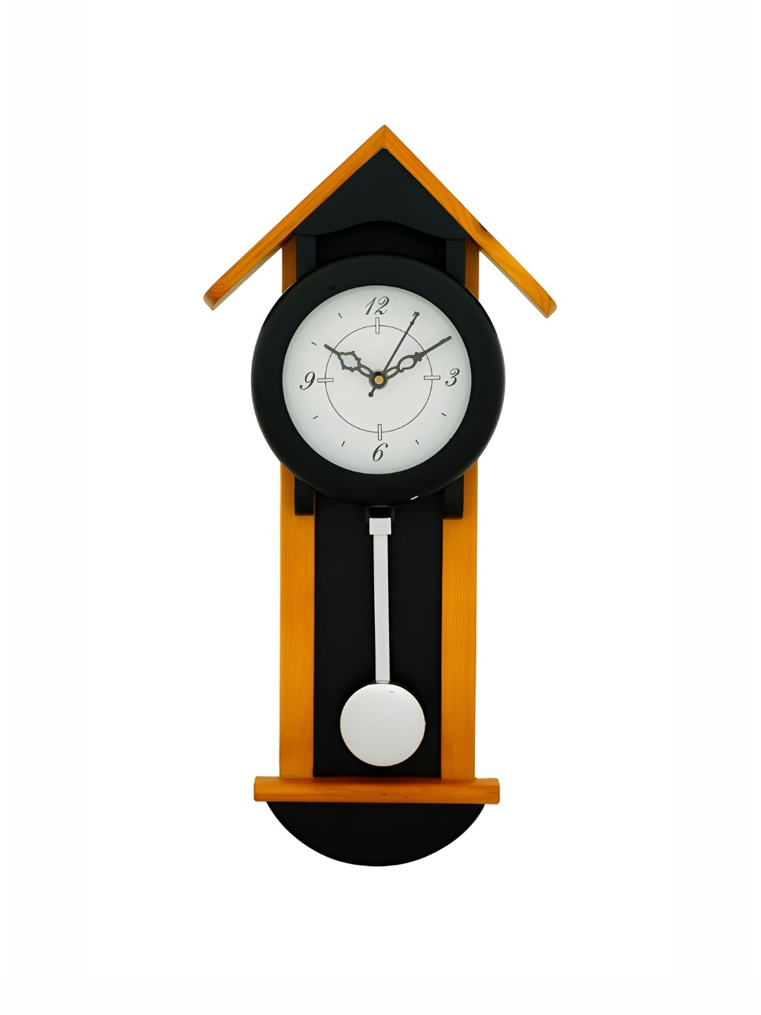 

Ancient Clock Makers Black and white Wooden Analogue Round Contemporary Wall Clock