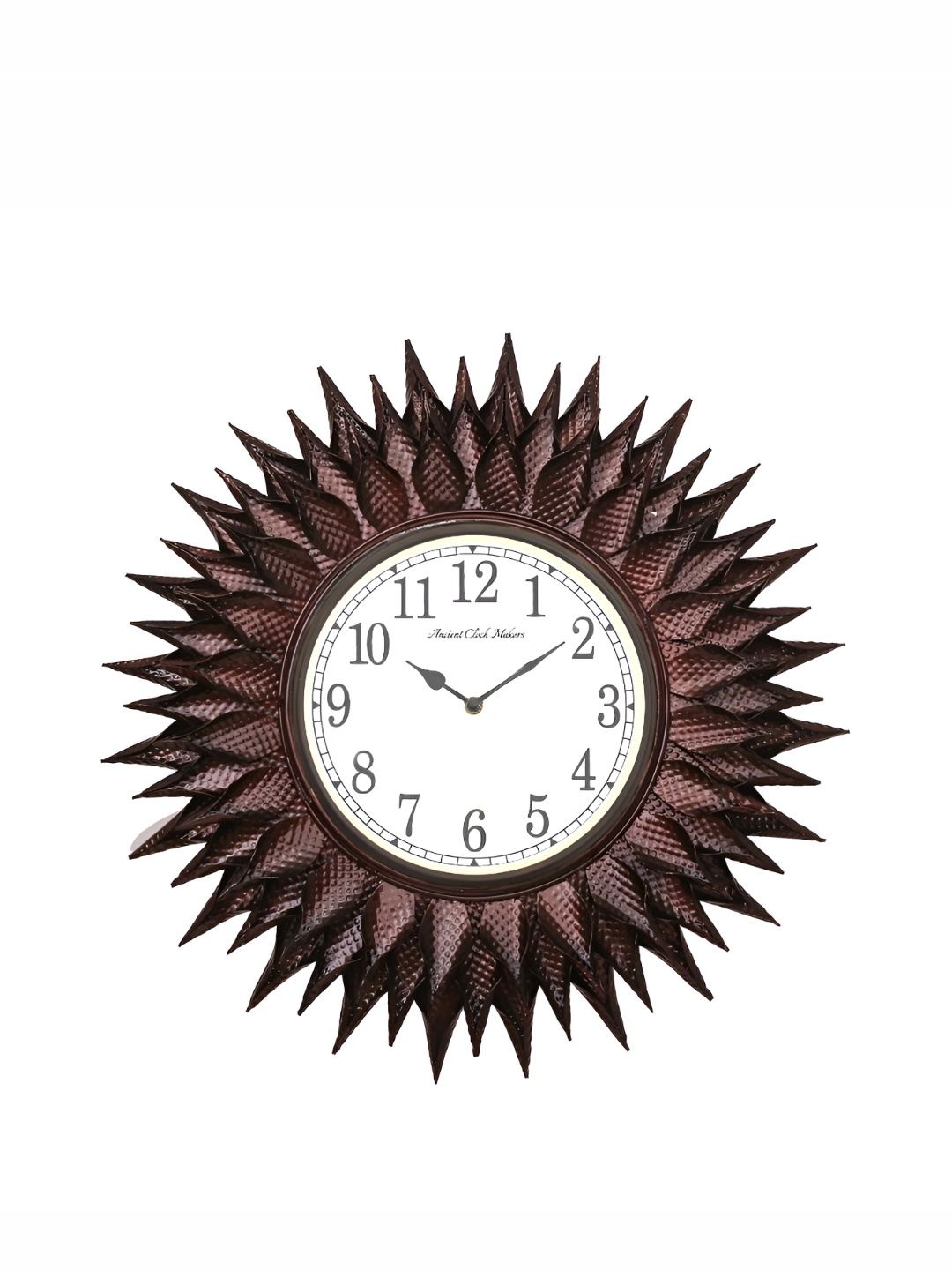 

Ancient Clock Makers Copper Toned Textured Round Traditional Analogue Wall Clock