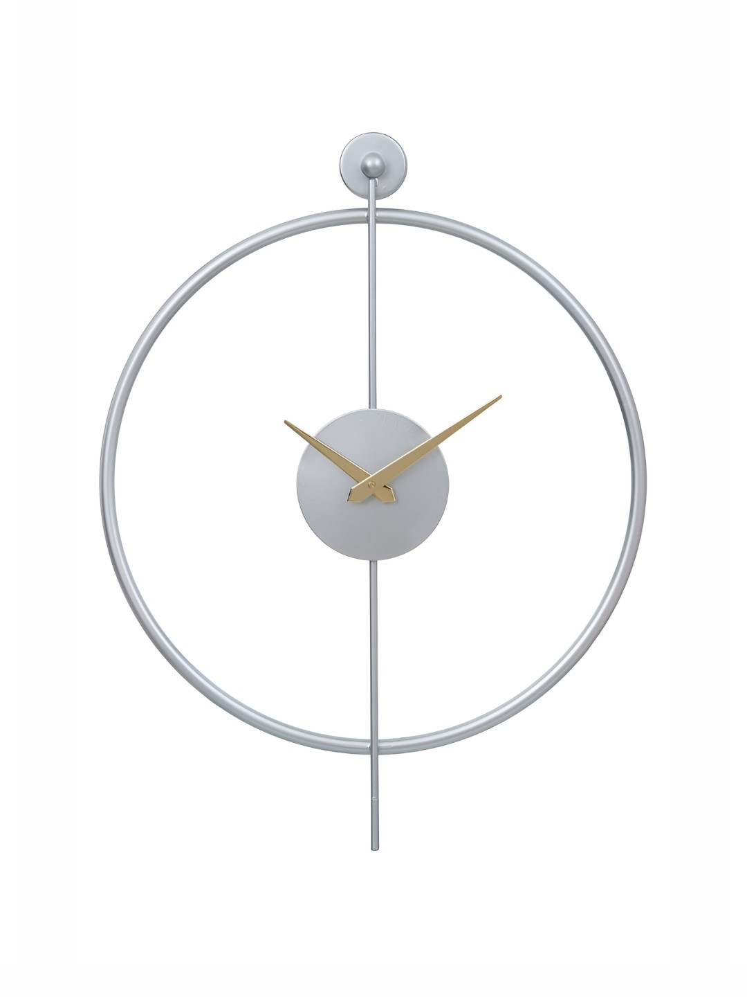 

Ancient Clock Makers Silver Toned Round Contemporary Wall Clock