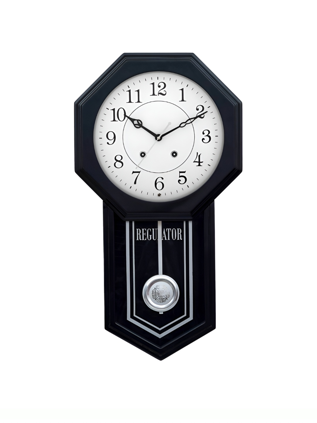 

Ancient Clock Makers Black & White Traditional Spherical Analogue Wall Clock