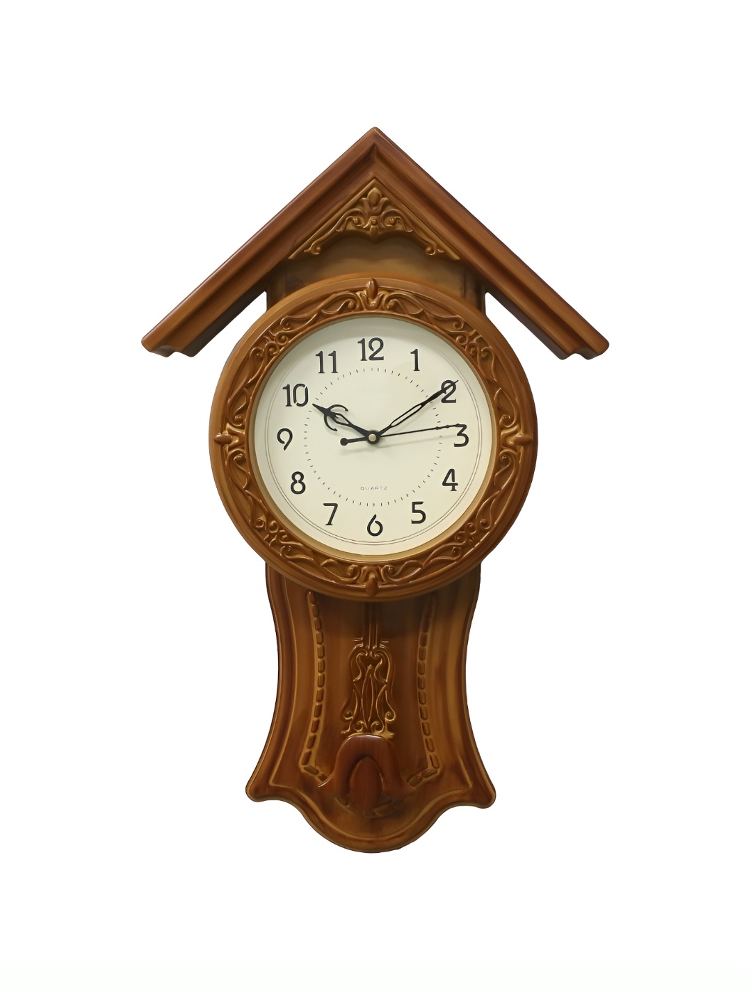 

Ancient Clock Makers Yellow & White Textured Round Contemporary Wall Clock