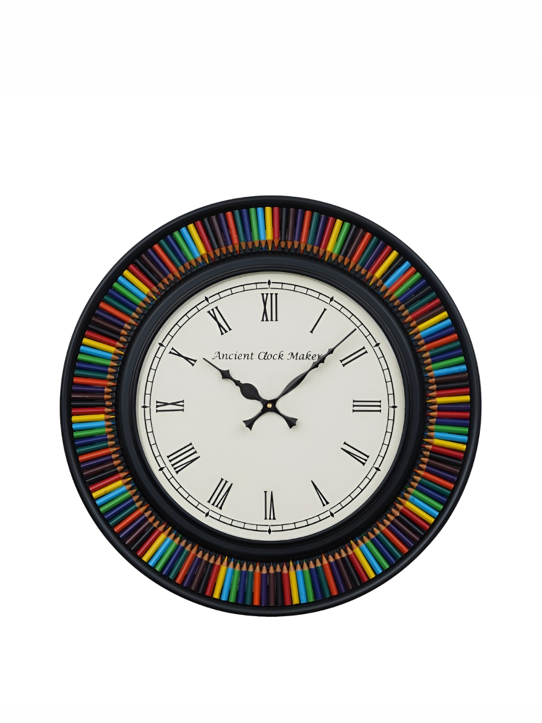

Ancient Clock Makers Black & Blue Textured Round Contemporary Wall Clock