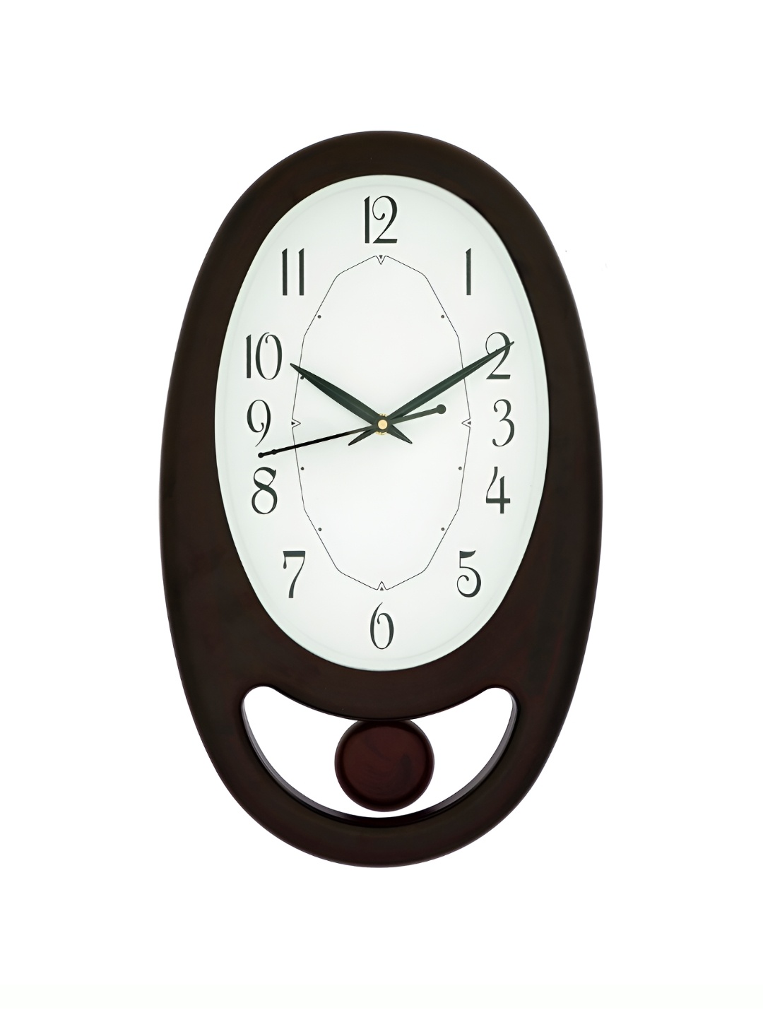 

Ancient Clock Makers Brown Oval Traditional Wall Clock