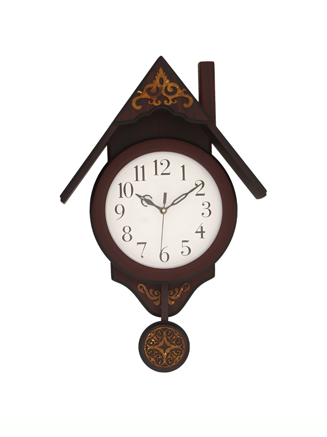 

Ancient Clock Makers Brown & White Textured Round Contemporary Wall Clock