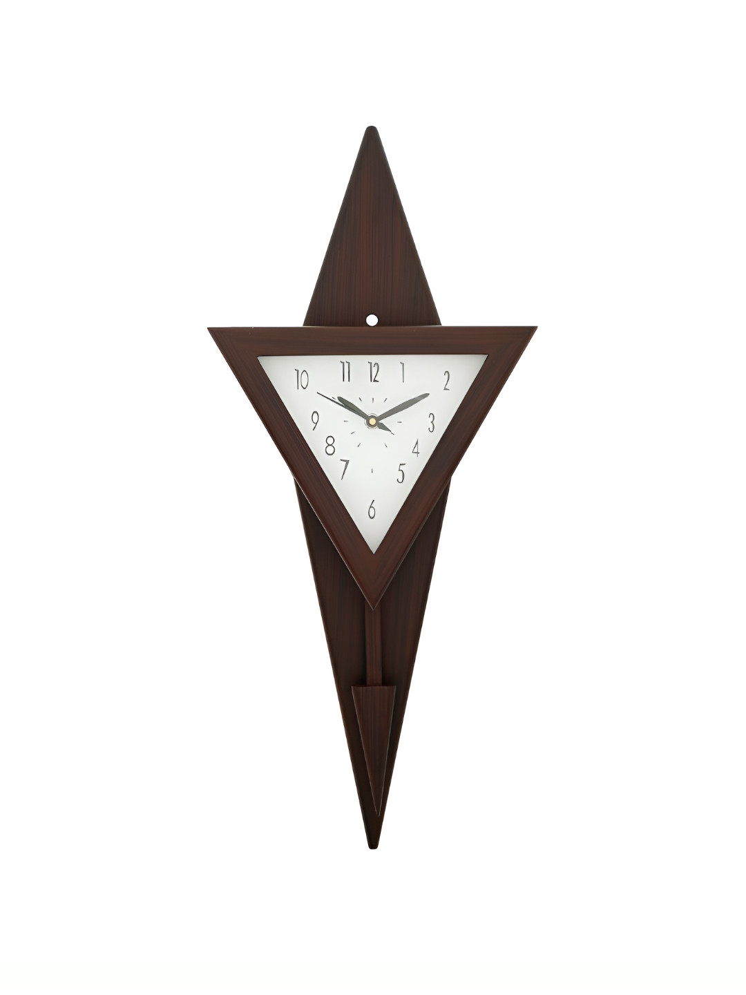 

Ancient Clock Makers Brown & White Abstract Shaped Wooden Traditional Analogue Wall Clock