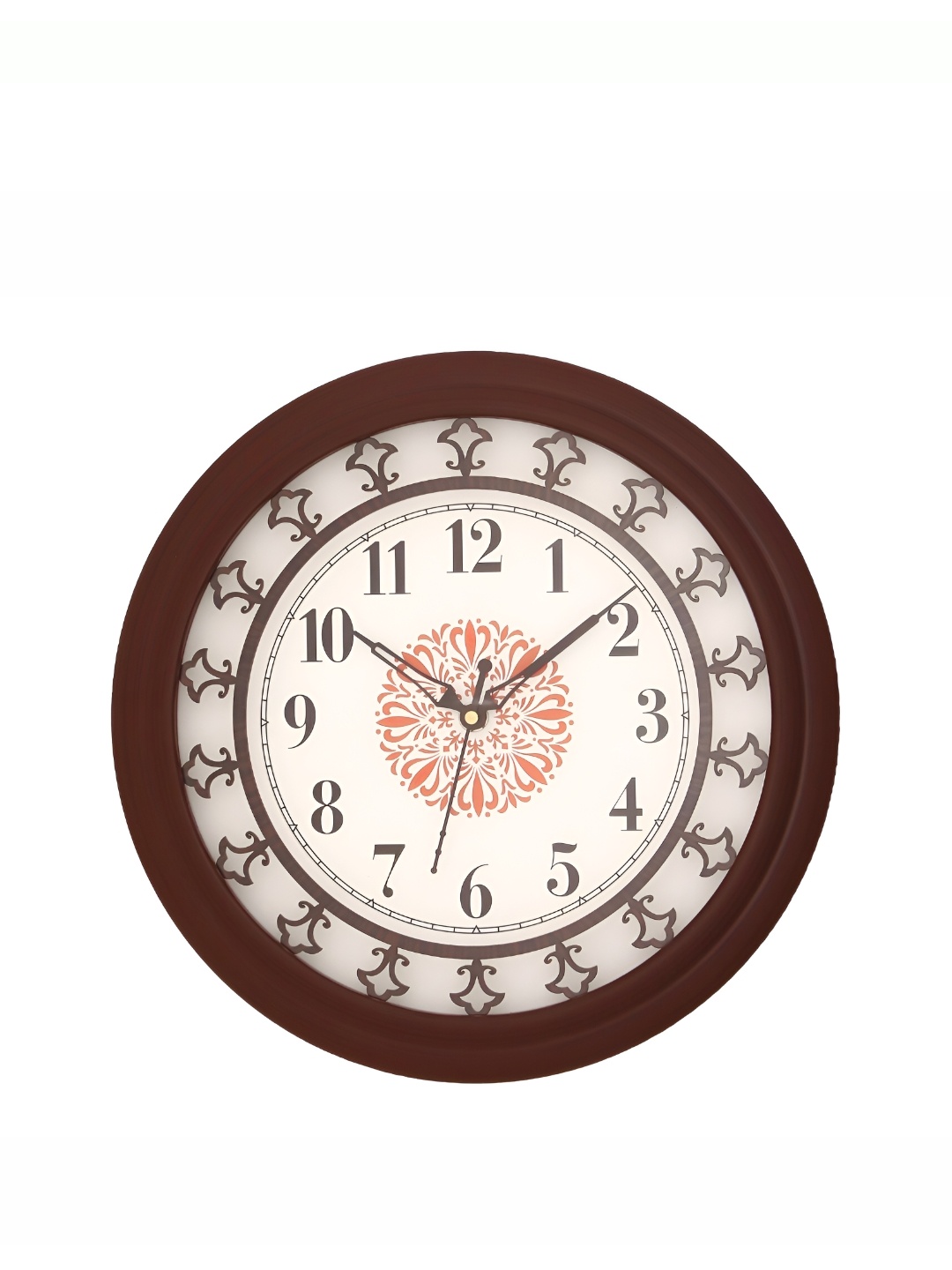 

Ancient Clock Makers Brown & White Printed Round Traditional Wall Clock