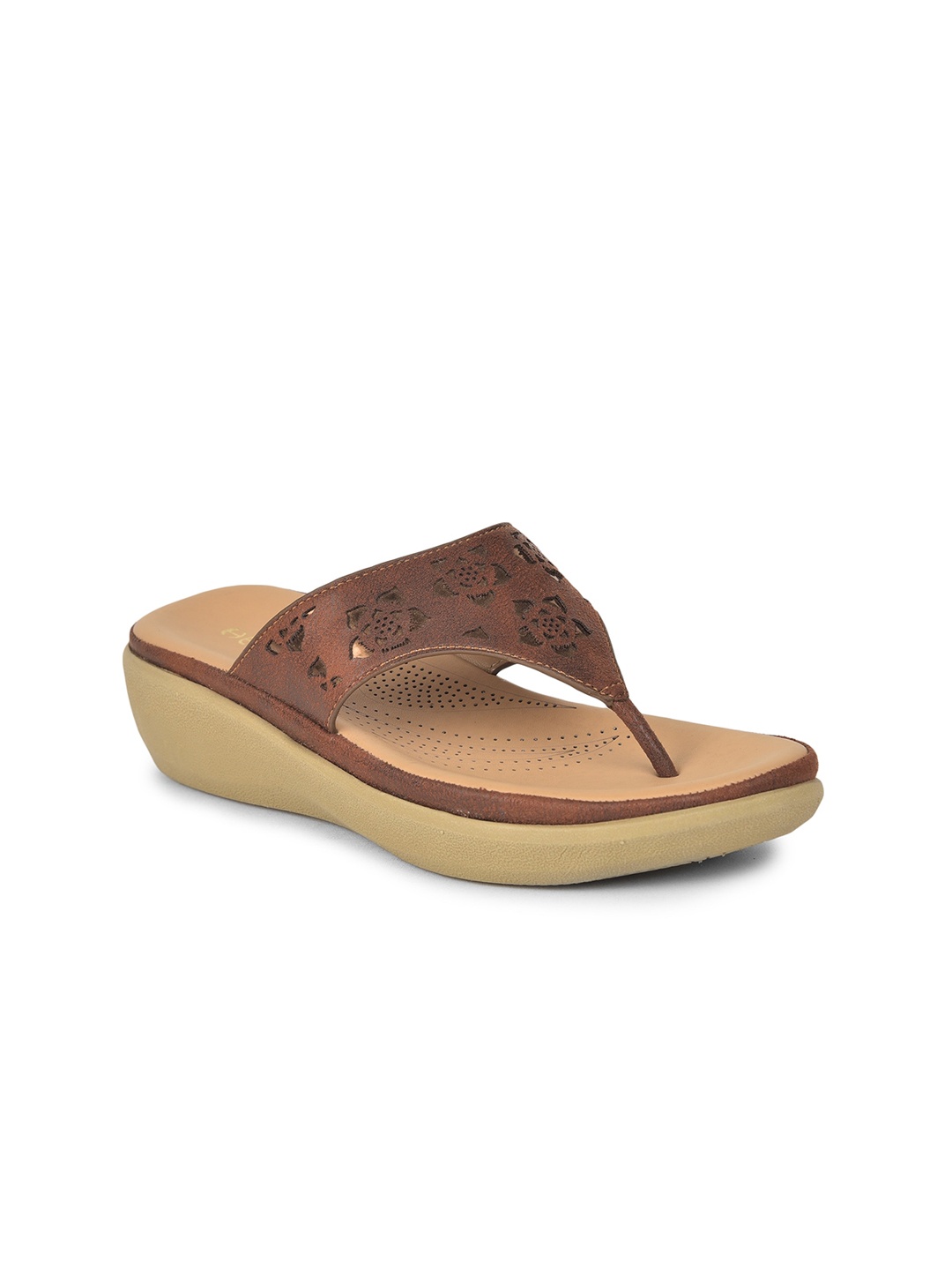 

Liberty Textured Comfort Heels With Laser Cuts, Tan