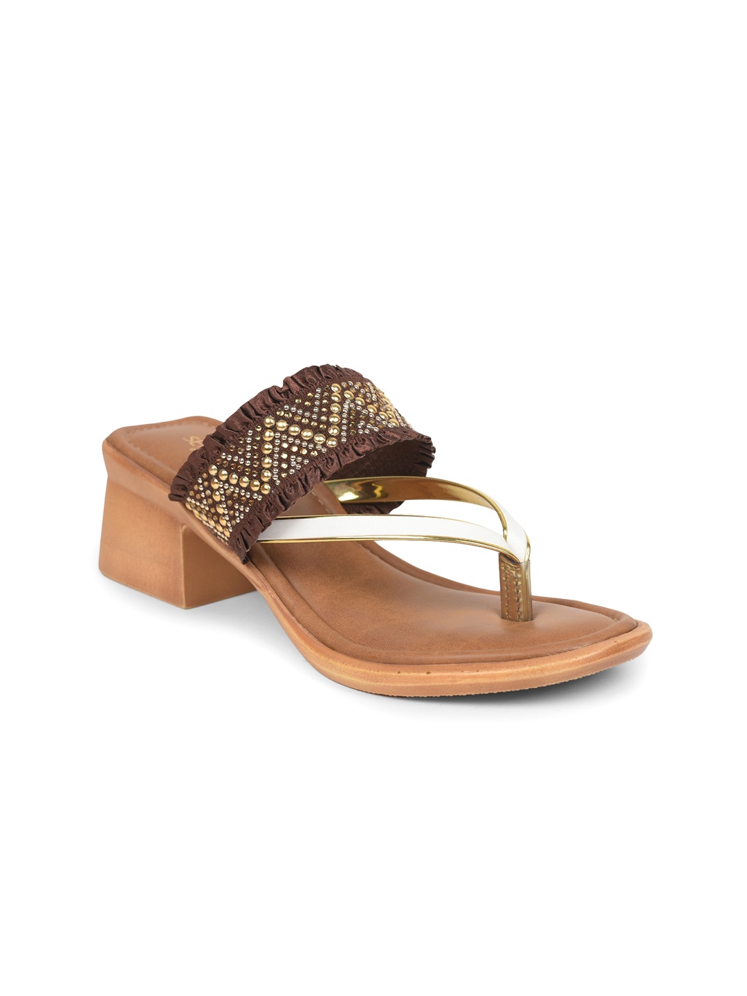 

Liberty Embellished Party Block Heels, Brown