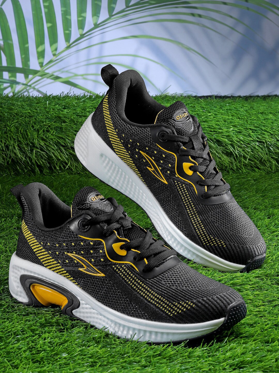

ASIAN Men AIRWEAVE-03 Running Shoes, Black