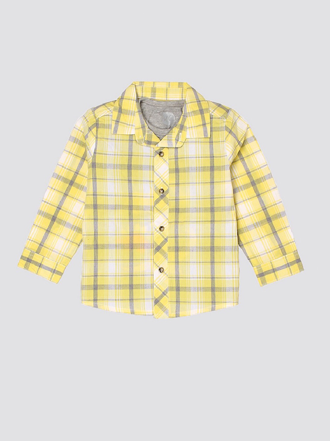 

mothercare Boys Tartan Checked Pure Cotton Casual Shirt, Yellow