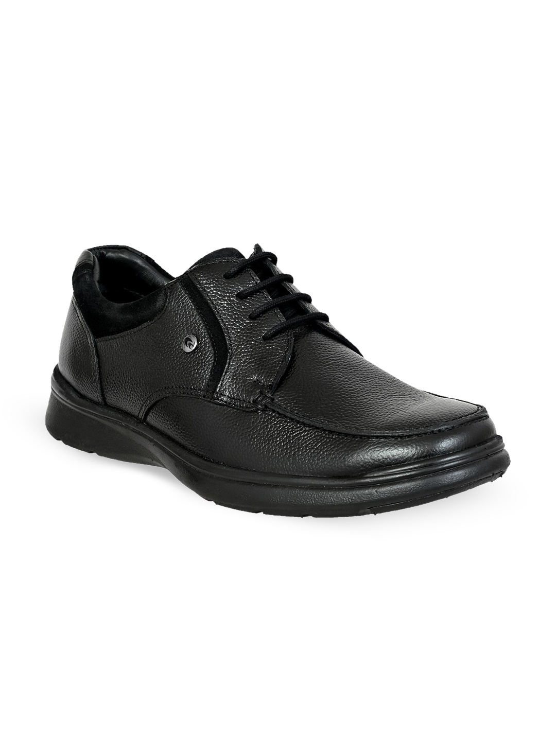 

Allen Cooper Men Textured Leather Water Repellent Upper Derbys Shoes, Black