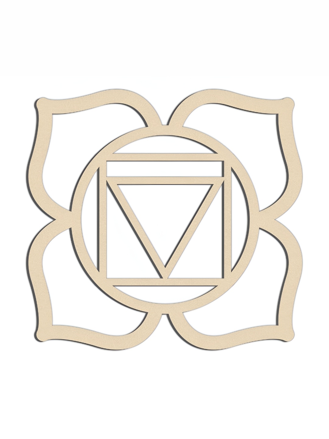 

CVANU Cream Colored Decorative Wooden Wall Hanging