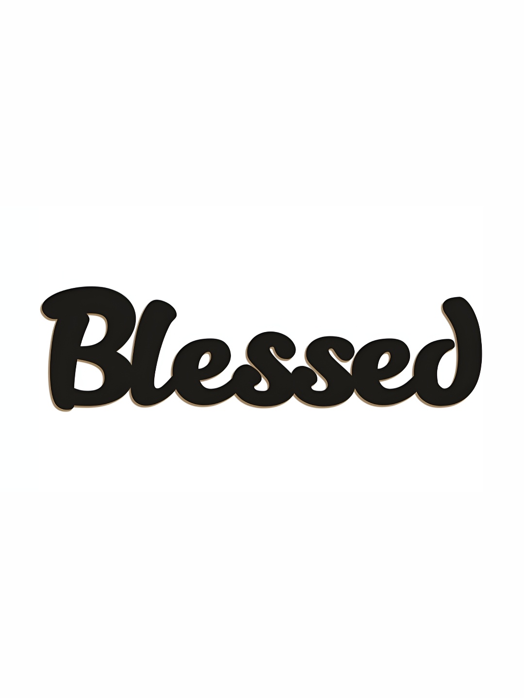 

CVANU Black Blessed Printed Wooden Wall Hanging