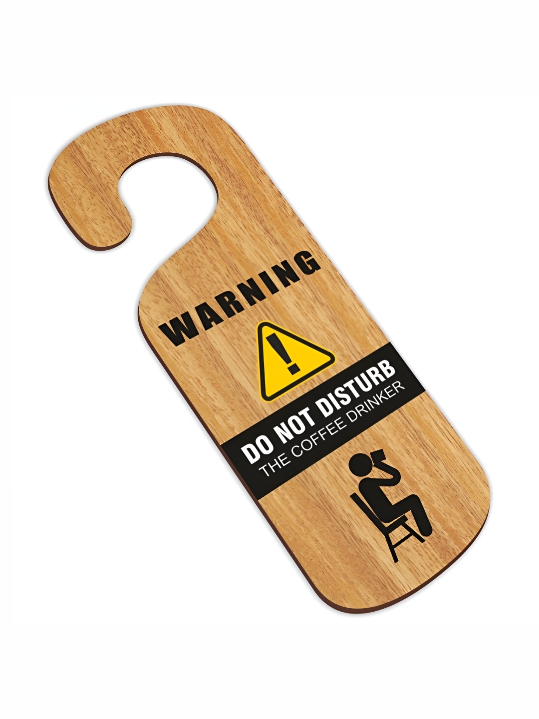 

CVANU Brown & Black Warning Sign Boards Hanging Wall Decor