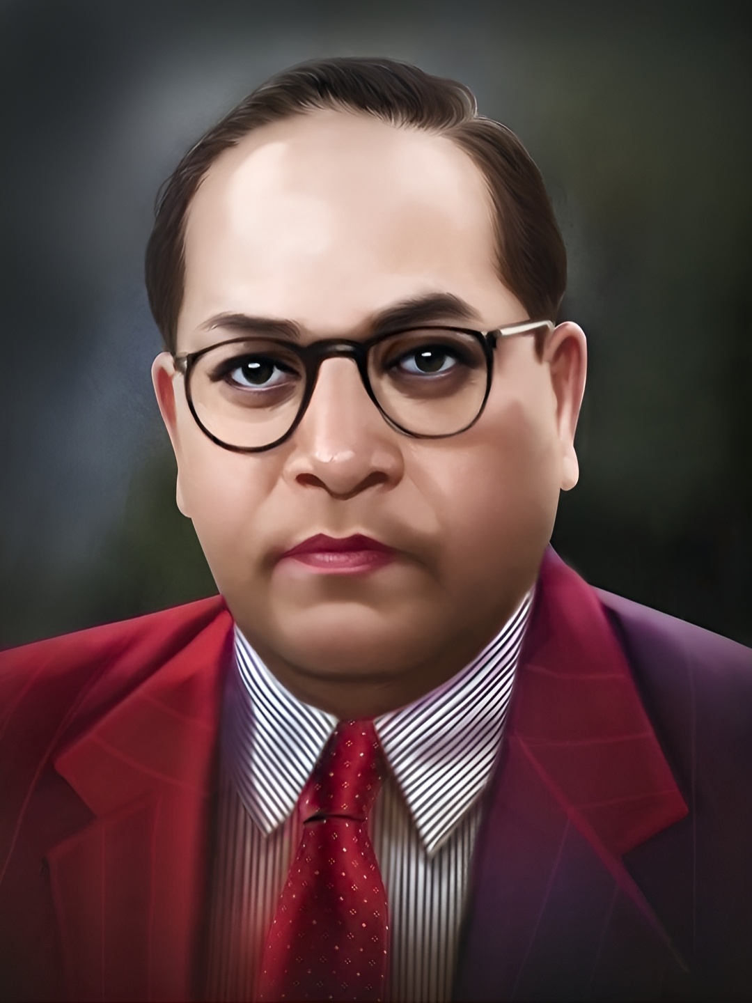 

CVANU Red & Beige Dr. B.R. Ambedkar Picture Wooden Wall Art