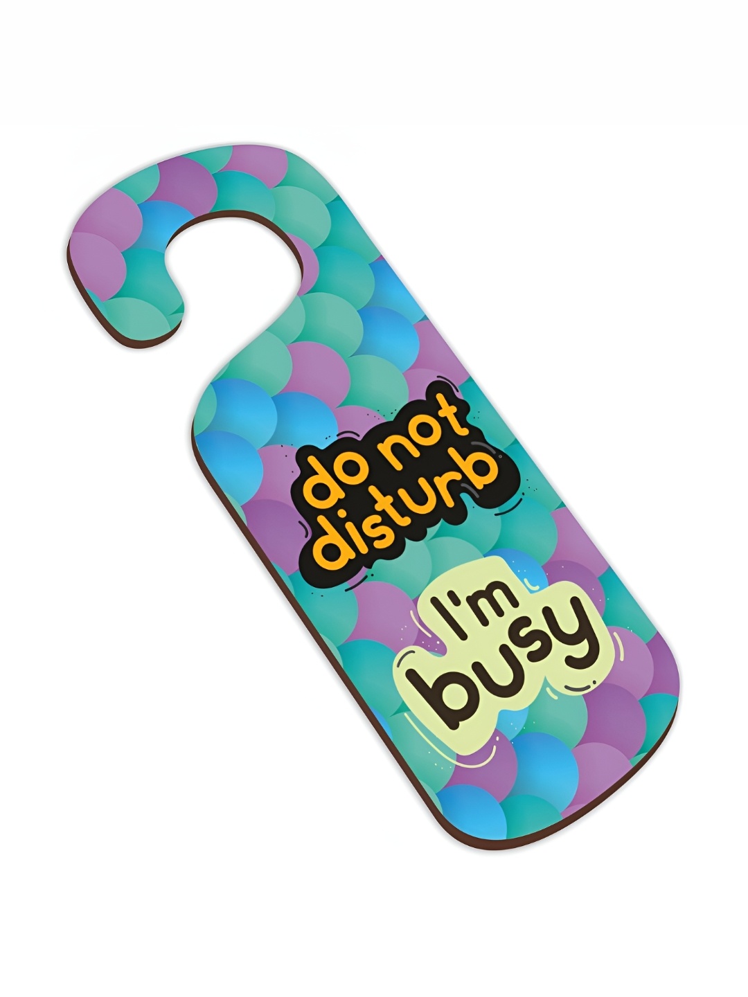 

CVANU Green & Blue Do Not Disturb Printed Wooden Sign Hanger