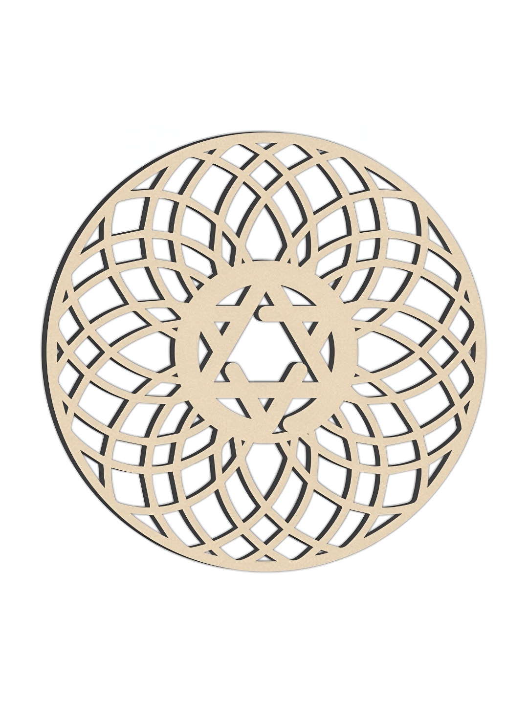 

CVANU Cream Designer Wooden wall Hanging