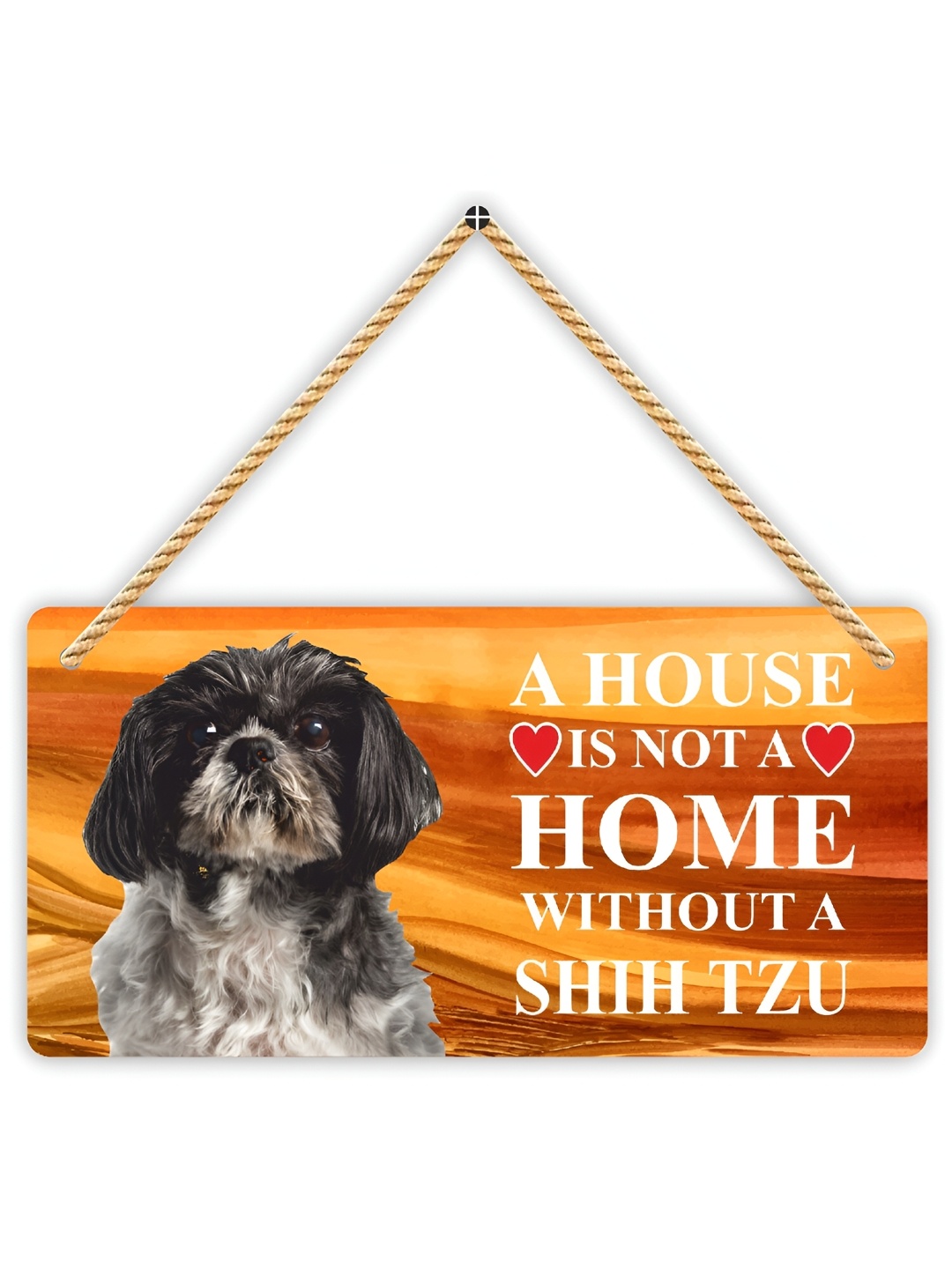 

CVANU Brown & Yellow Home Quote Wooden Hanging Wall Decor