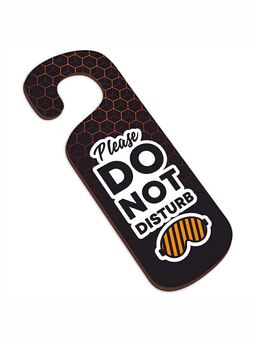 

CVANU Black & Brown Do Not Disturb Printed Sign Board Wooden Wall Decor