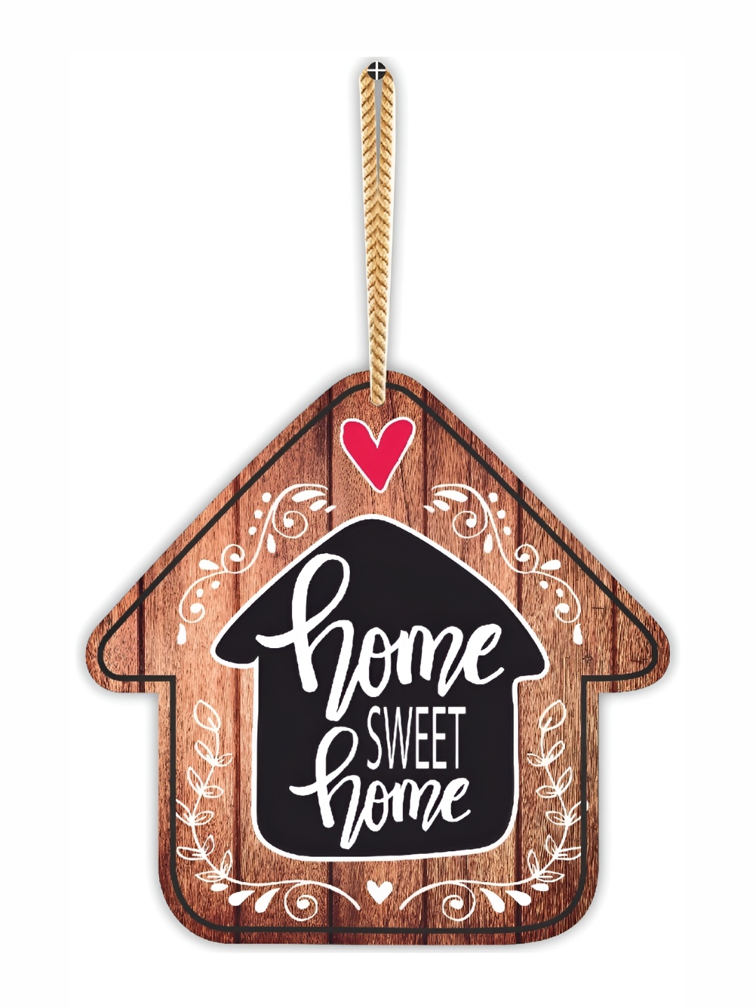 

CVANU Brown & Black Home Sweet Home Wooden Hanging Wall Decor