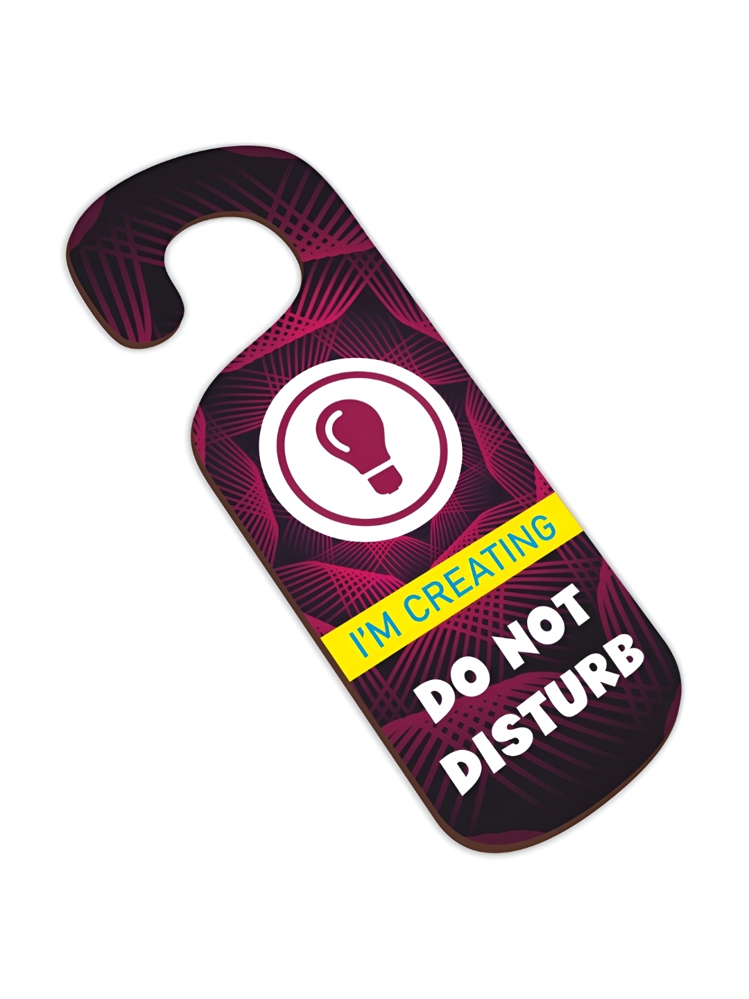 

CVANU Pink & Black Printed Wooden Sign Hanger