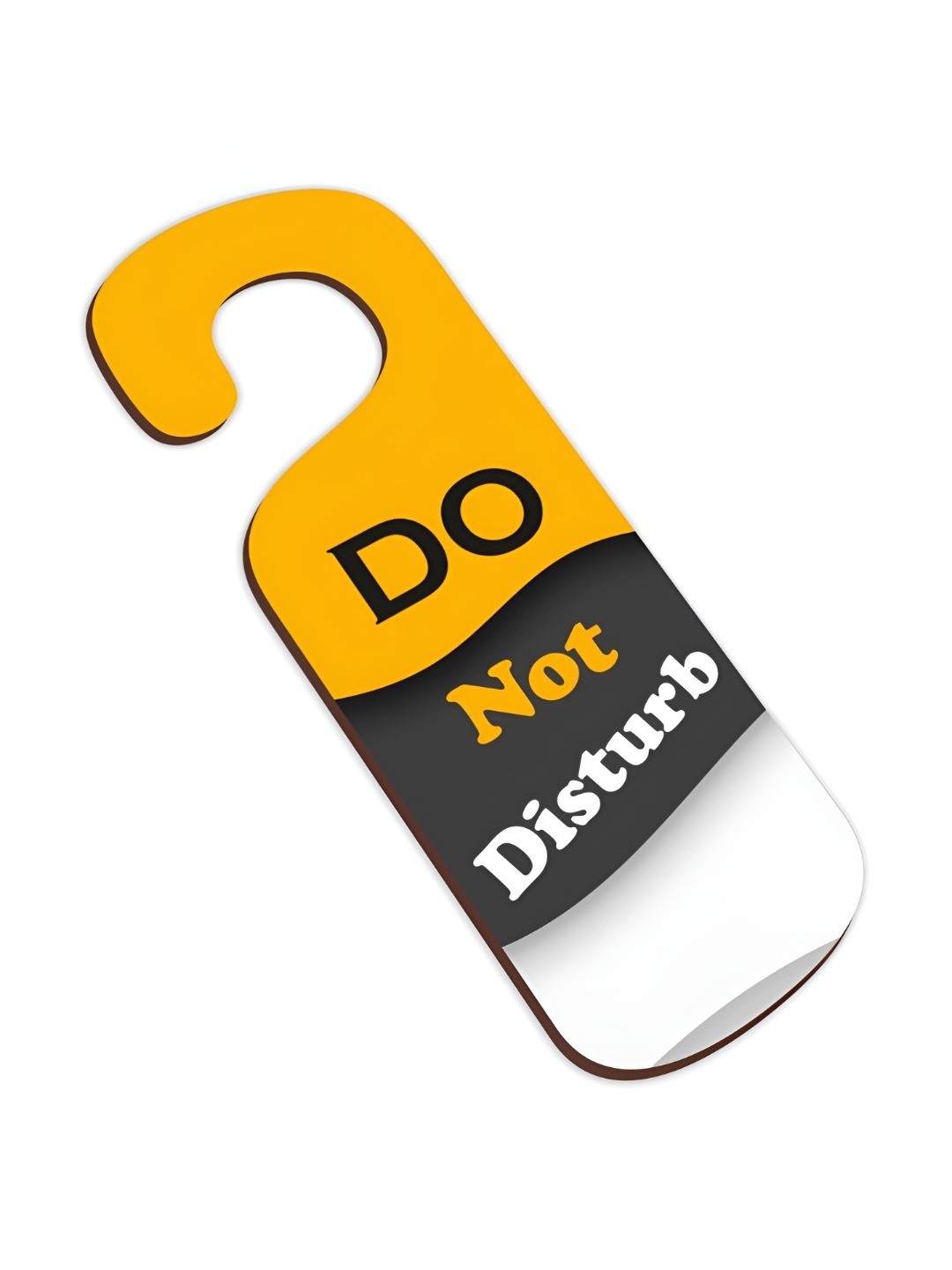 CVANU Yellow & Black Do Not Disturb Sign Hanger Wooden hanging Wall Decor