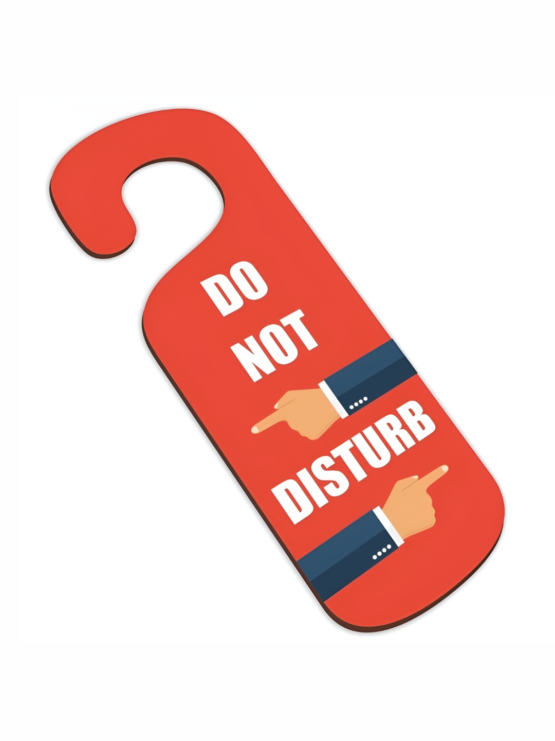 

CVANU Red & White Do Not Disturb Sign Hanger Wooden Hanging Wall Decor