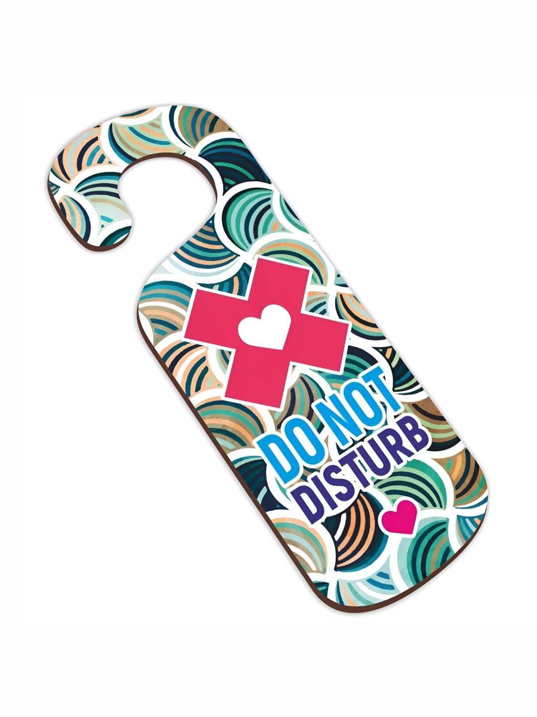 

CVANU Green & Red Do Not Disturb Painted Wooden Sign Hanger