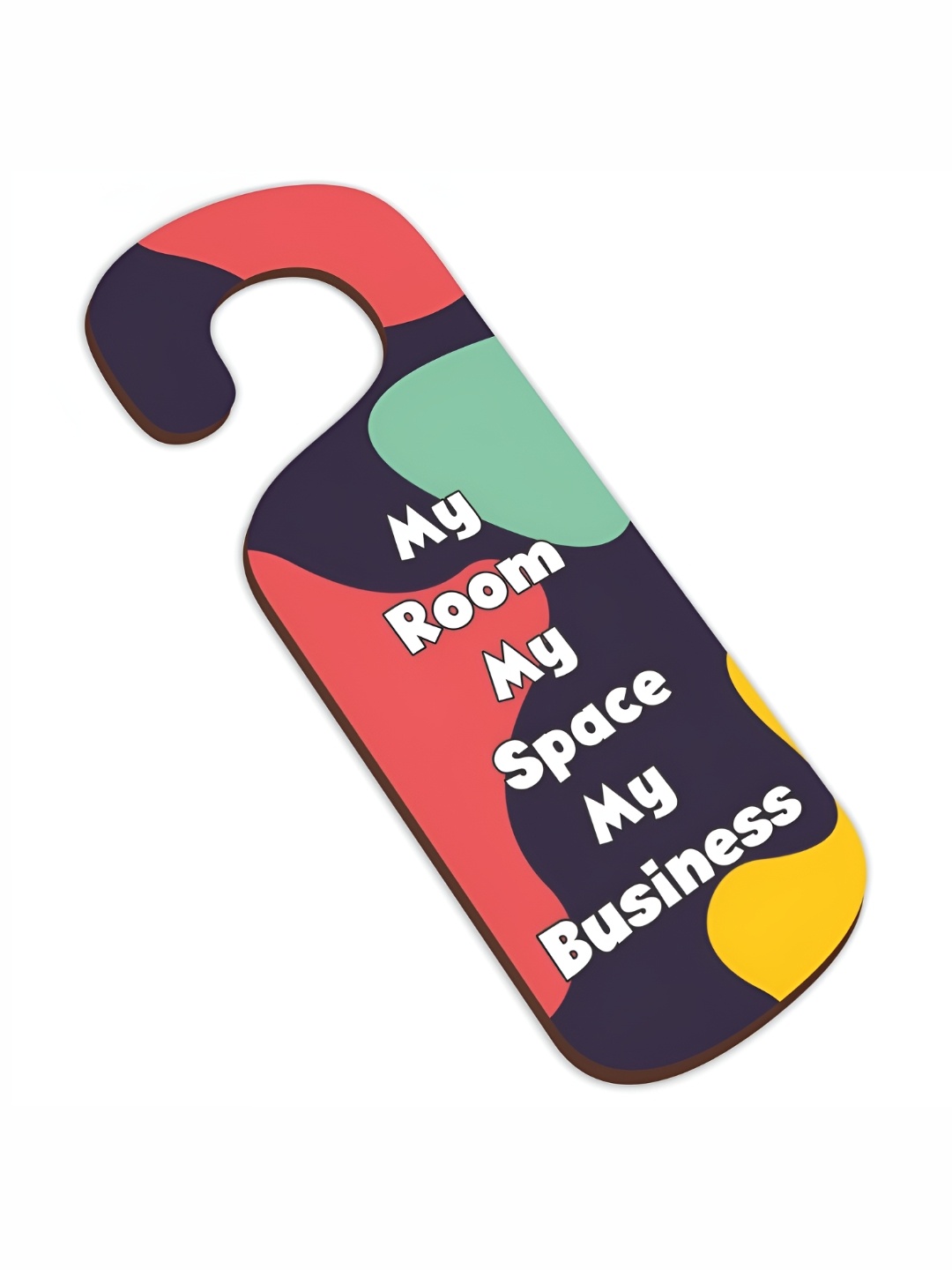 

CVANU Red & Black My Room Painted Wooden Sign Hanger