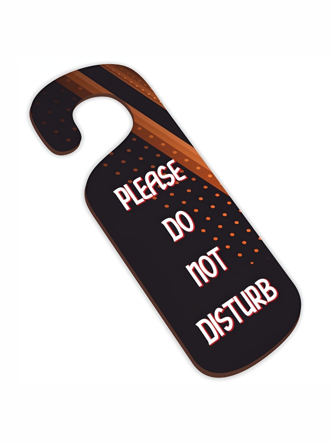 

CVANU Black & Brown Do Not Disturb Painted Wooden Sign Hanger