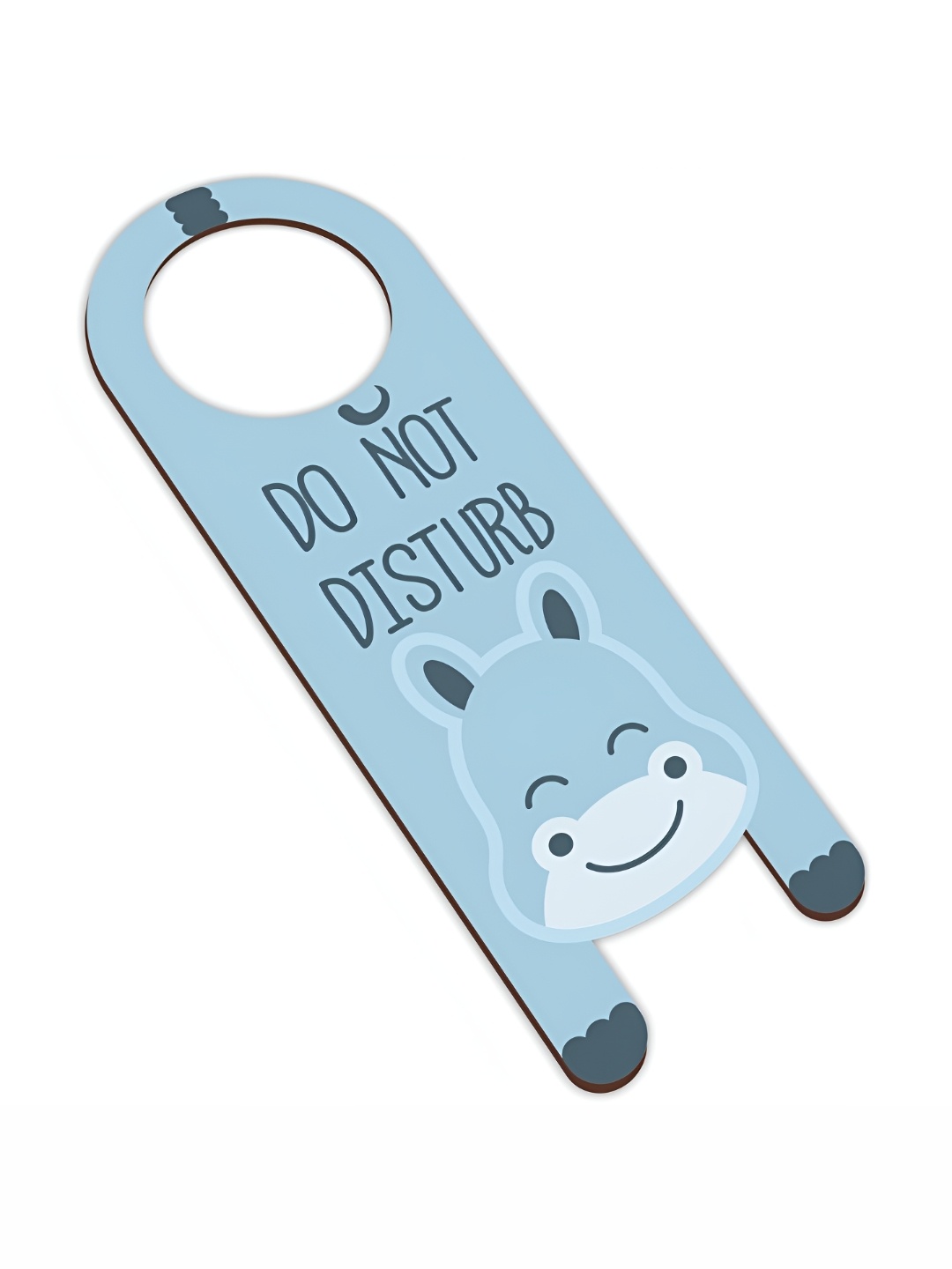 

CVANU Blue & Grey Do Not Disturb Painted Wooden Sign Hanger