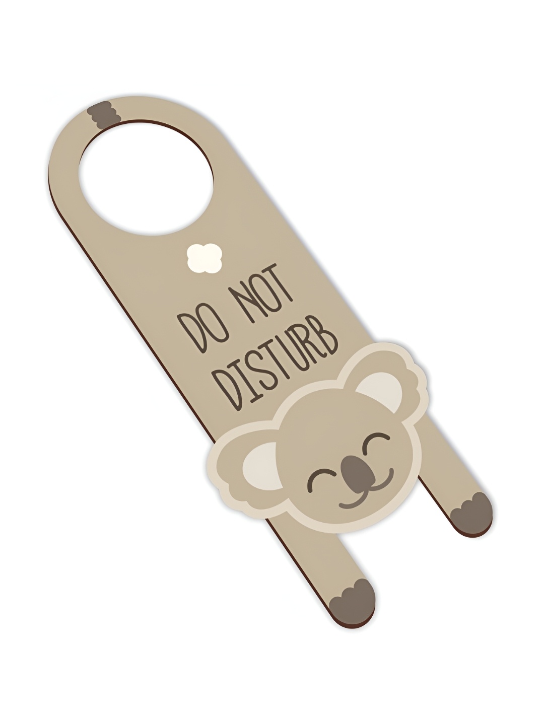 

CVANU Brown & Beige Do Not Disturb Painted Wooden Sign Hanger