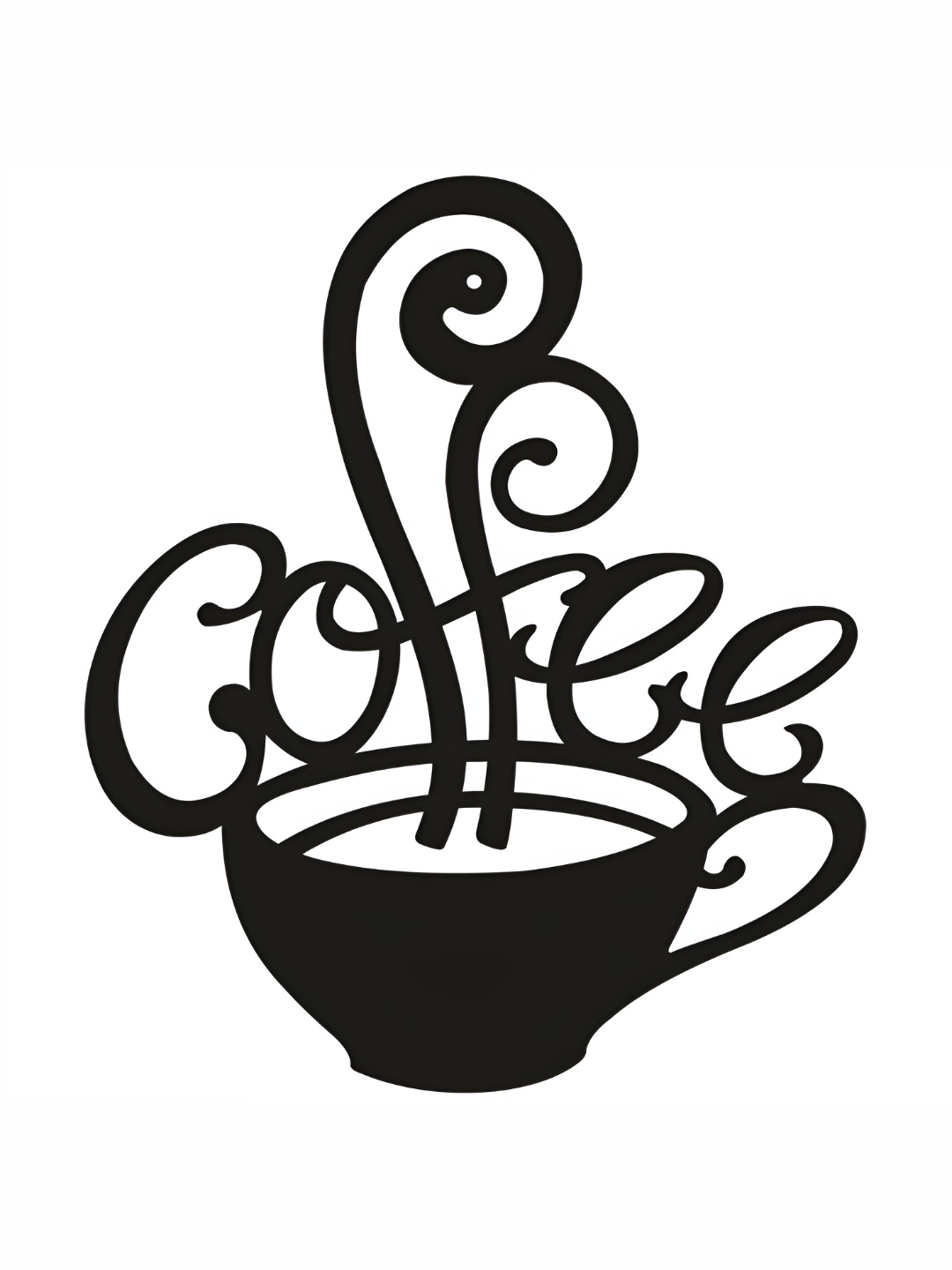 

CVANU Black Coffee Carved Wooden Wall Hanging