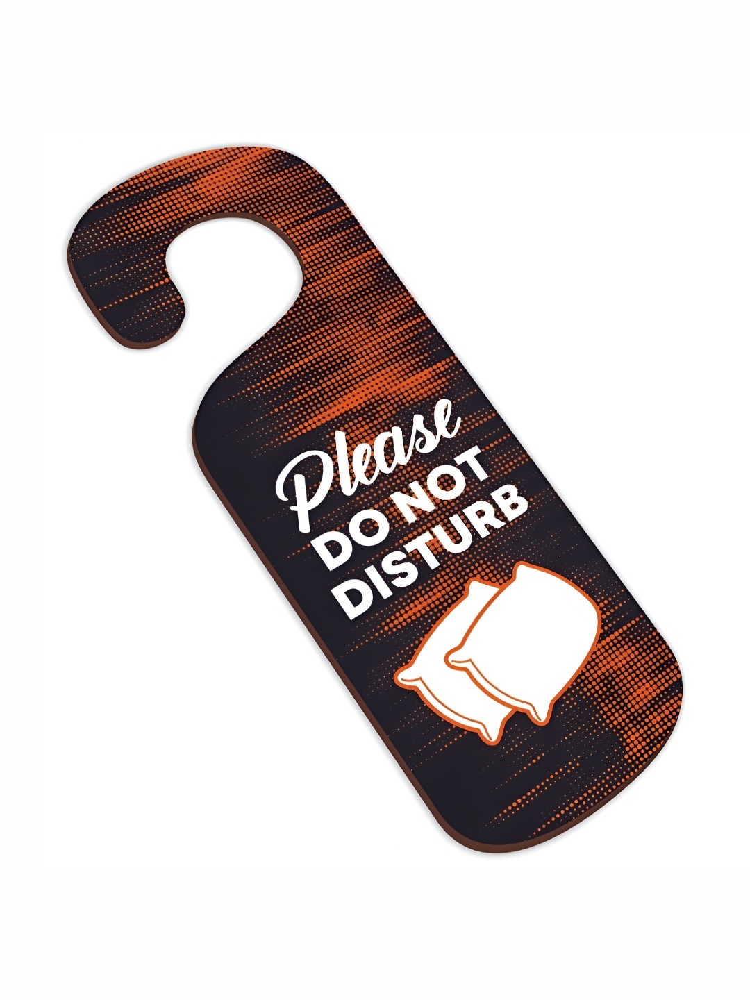 

CVANU Black & Brown Do Not Disturb Painted Wooden Sign Hanger