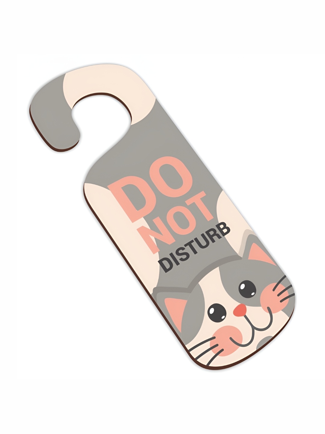 

CVANU Grey & Pink Do Not Disturb Wooden Sign Hanger