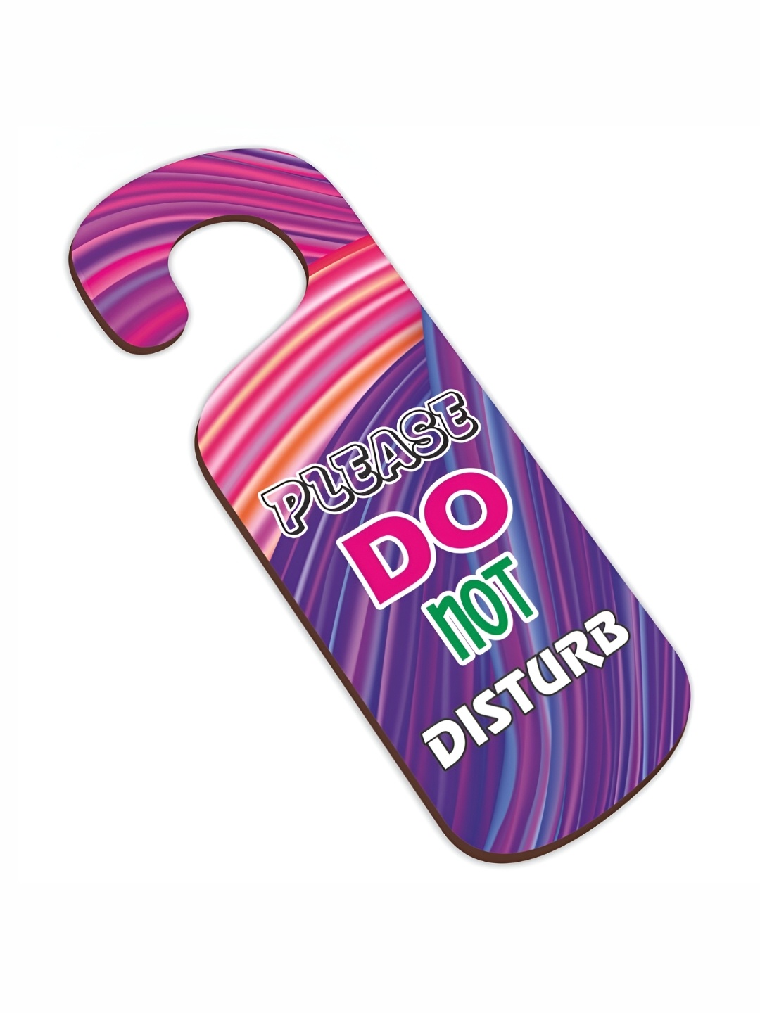 

CVANU Pink & Purple Do Not Disturb Painted Wooden Sign Hanger